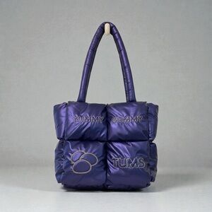 Metallic purple tote bag